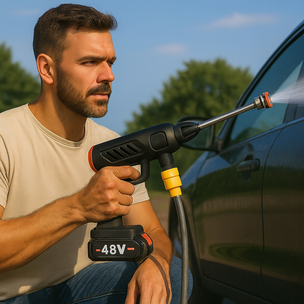 Hidrolavadora Portátil con Dos Baterías