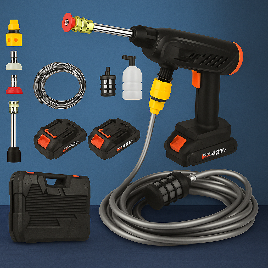 Hidrolavadora Portátil con Dos Baterías